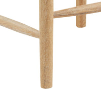natural oak mid century counter stool rope seat
