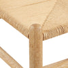 natural oak mid century counter stool rope seat
