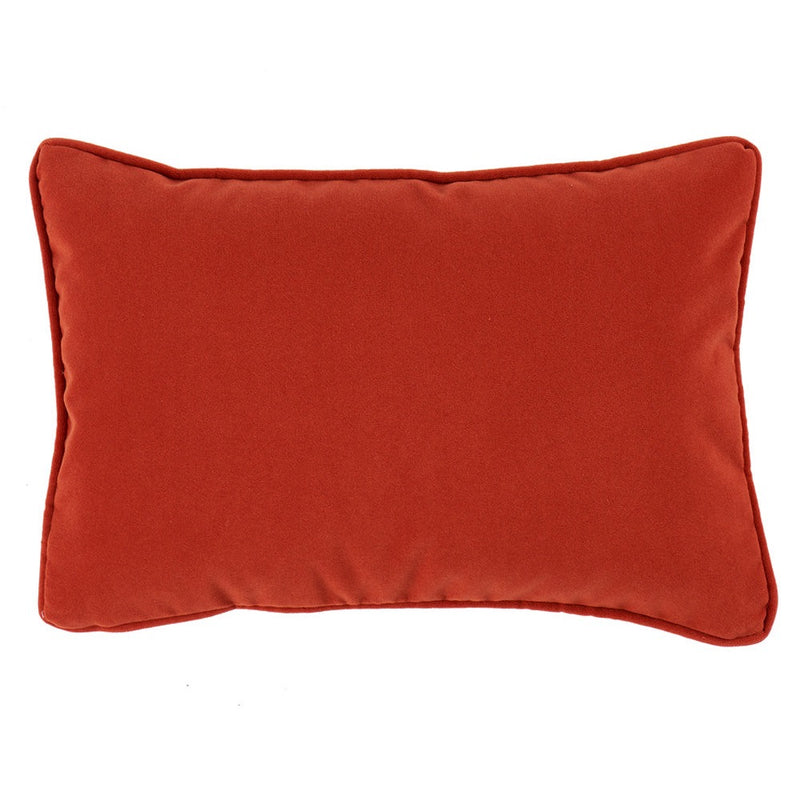 red velvet lumbar outdoor pillow