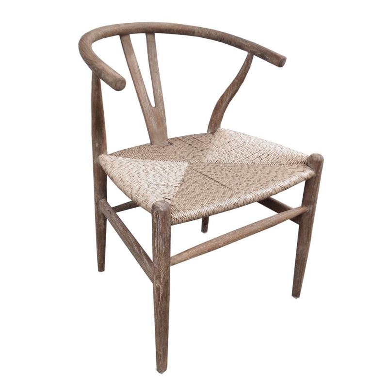 outdoor wishbone natural chair woven seat