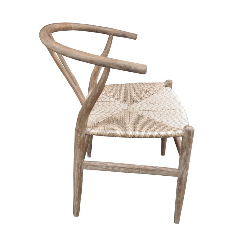 outdoor wishbone natural chair woven seat