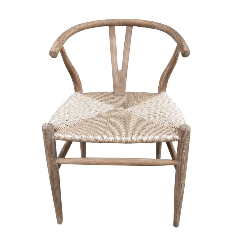 outdoor wishbone natural chair woven seat