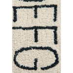 cream black round floor pouf alphabet kids decor