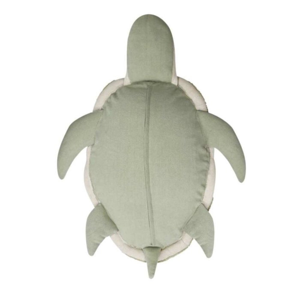 turtle green natural handcrafted woven floor pouf