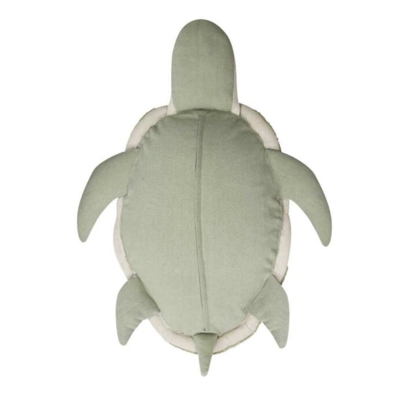 turtle green natural handcrafted woven floor pouf