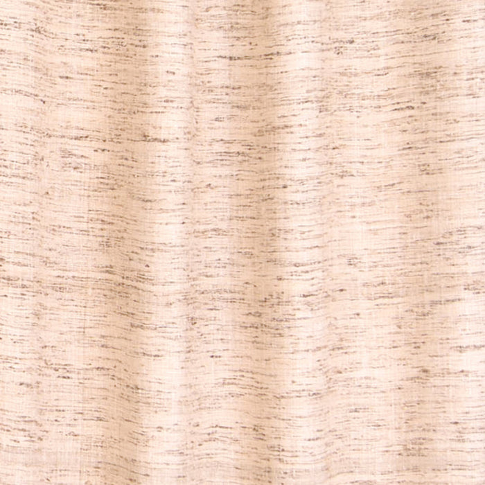India's Heritage Curtain Panel - Luxury Drapery In Ivory Raw Silk + Brown Threads & Striations Grommets