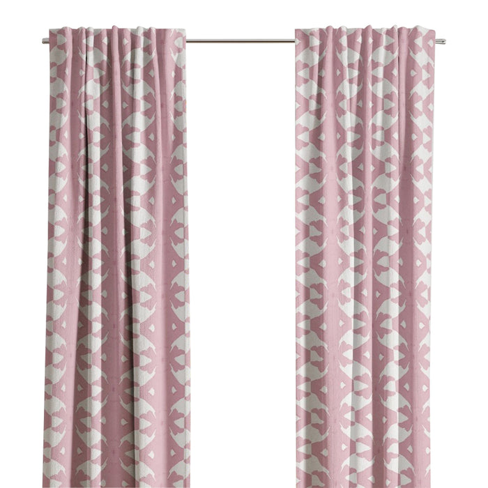 Palm Rose Curtain Panels by Laura Park Designs frame your window with soft pink tones and a lush, feminine style.
