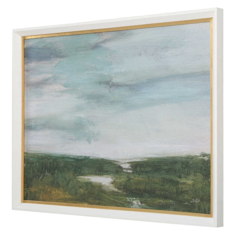southern marsh sky white-framed art print