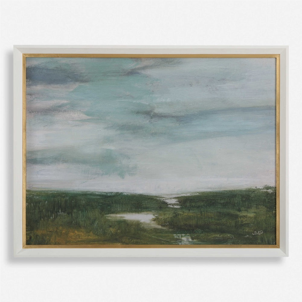 southern marsh sky white-framed art print