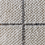 pouf outdoor safe square woven white tan pane pattern