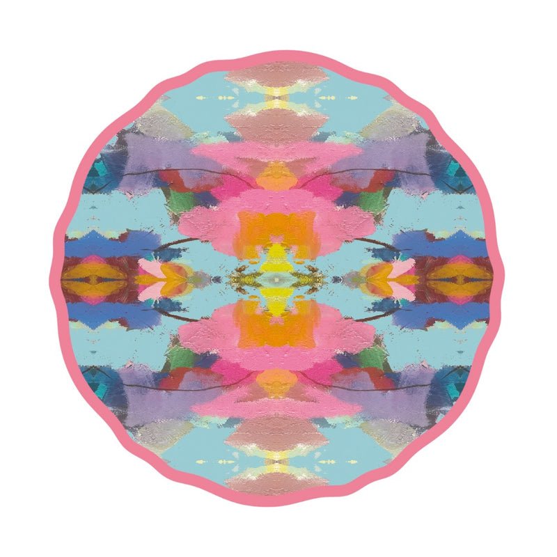 multi watercolor dinner plate melamine bright 