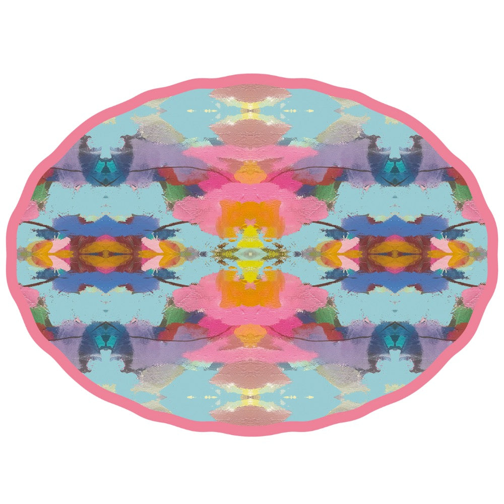 multi watercolor serving platter melamine bright 