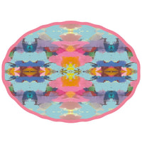 multi watercolor serving platter melamine bright 