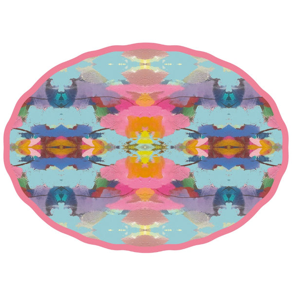 multi watercolor serving platter melamine bright 