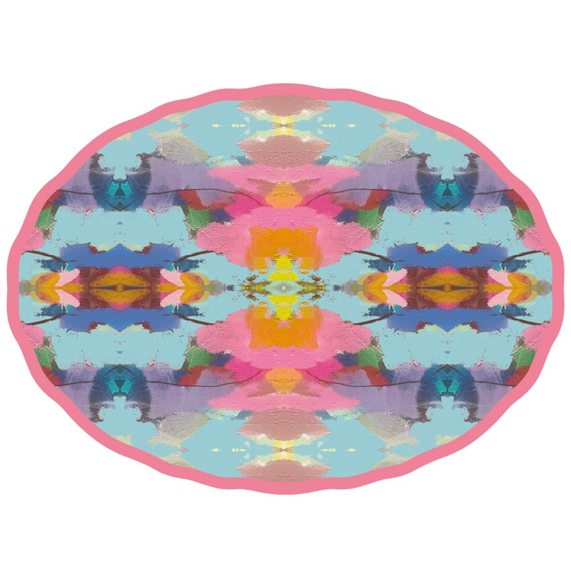 multi watercolor serving platter melamine bright 