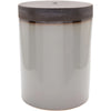 two-toned light dark gray garden stool 