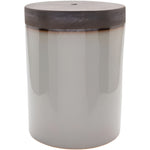 two-toned light dark gray garden stool 