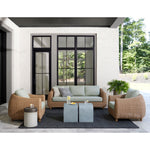 two-toned light dark gray garden stool 