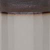 two-toned light dark gray garden stool 