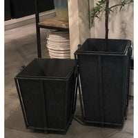 The Callahan Tapered Planter - Large from Napa Home & Garden holds a small tree indoors.