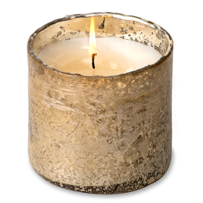 matte gold artisan blown glass tumbler candle
