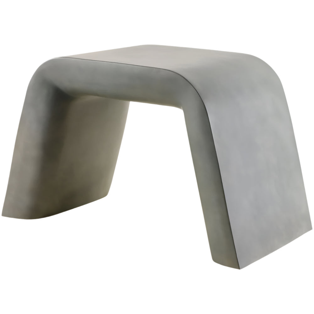 waterfall garden stool gray resin