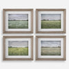 set 4 whitewash wood frame season art prints