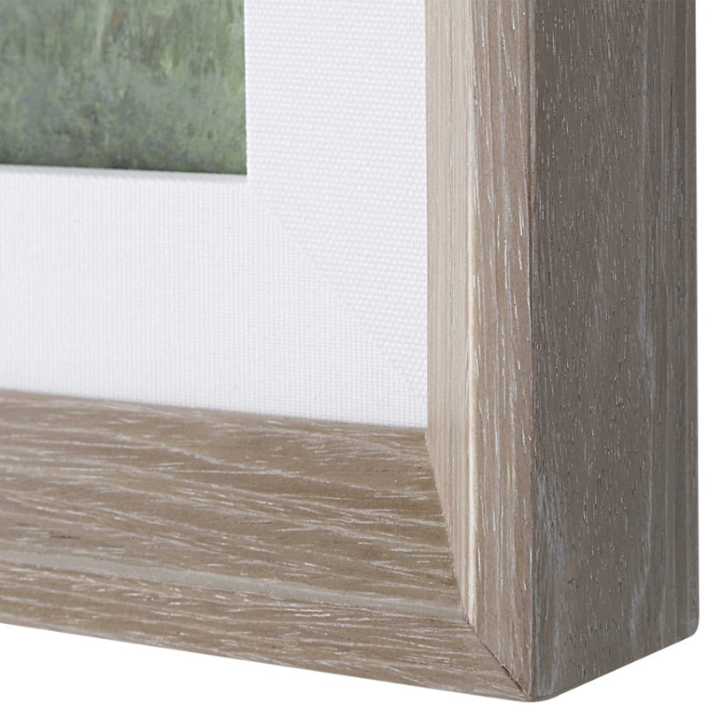 set 4 whitewash wood frame season art prints