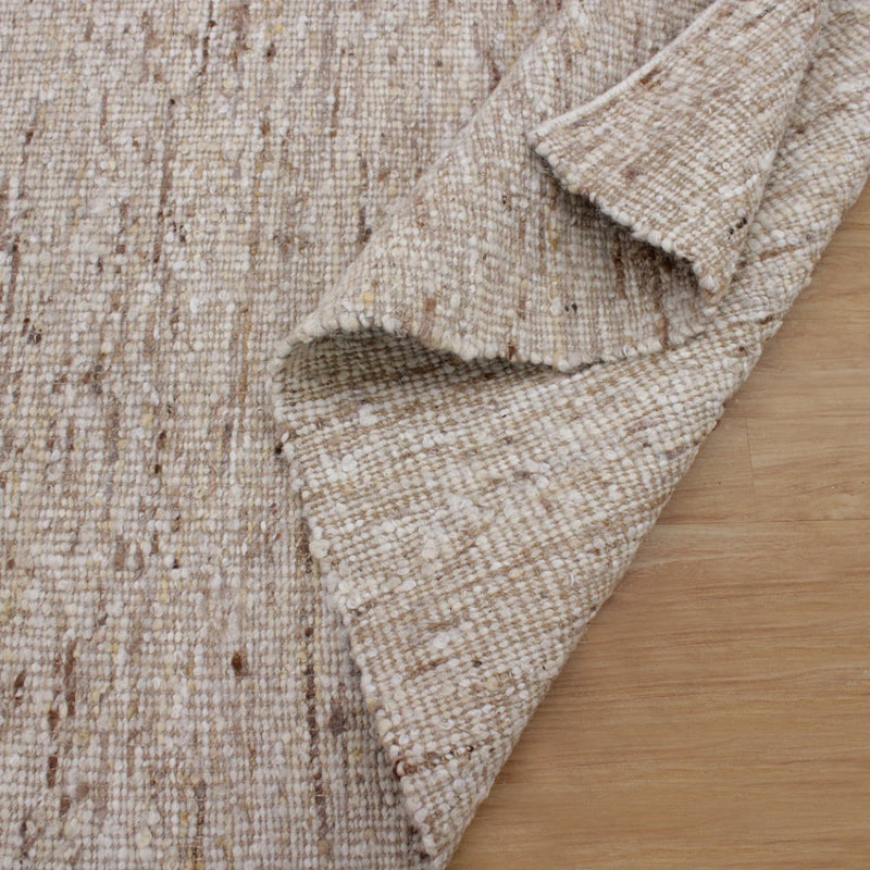 area rug neutral tan ivory wool jute knotted 