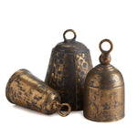 antique brass bells set of three gold decor holiday