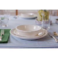 white beaded soup cereal bowl melamine
