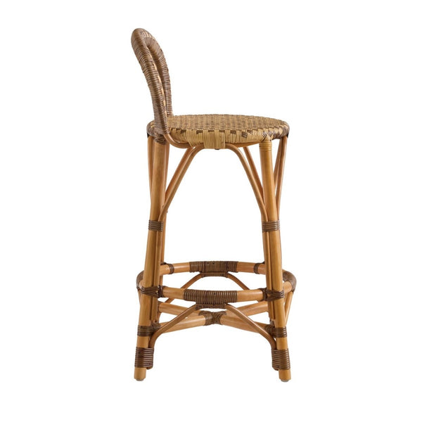 natural brown rattan indoor or outdoor counter stool