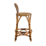 natural brown rattan indoor or outdoor counter stool