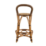 natural brown rattan indoor or outdoor counter stool