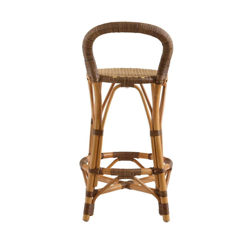 natural brown rattan indoor or outdoor counter stool