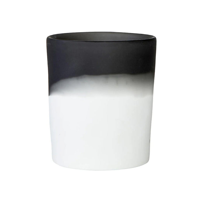 Santa Barbara Design Studio Resin Two Tone Tumbler Glasses (set of 4) fade from black to white in a stylish gradient.
