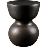 charcoal glazed garden stool contemporary cinched center