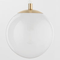 pendant light milky white round bulb aged brass metal white cotton nautical rope