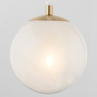 pendant light milky white round bulb aged brass metal white cotton nautical rope