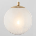 pendant light milky white round bulb aged brass metal white cotton nautical rope
