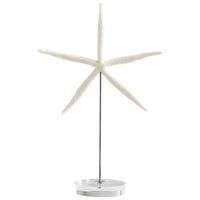 resin starfish sculpture crystal base coastal decor