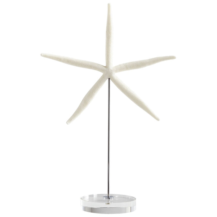resin starfish sculpture crystal base coastal decor