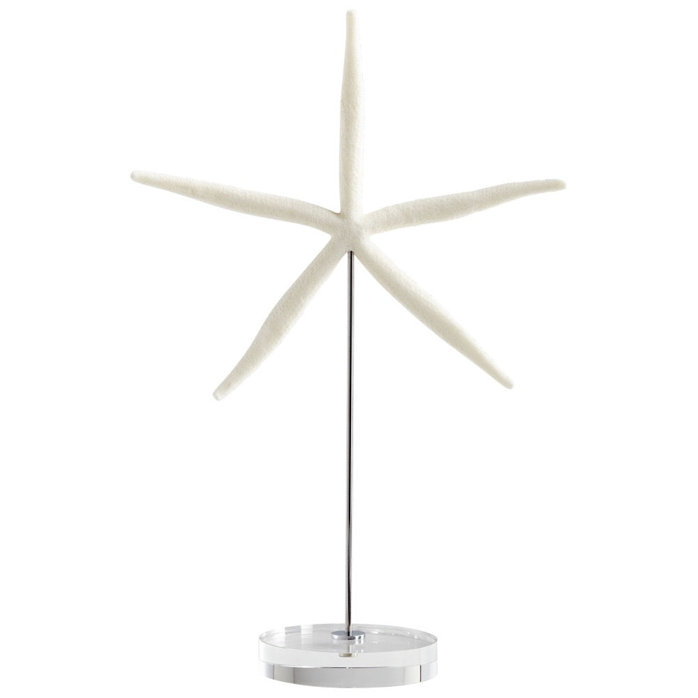 resin starfish sculpture crystal base coastal decor