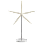 resin starfish sculpture crystal base coastal decor