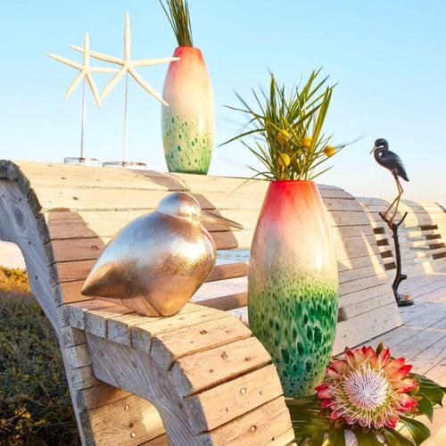 resin starfish sculpture crystal base coastal decor
