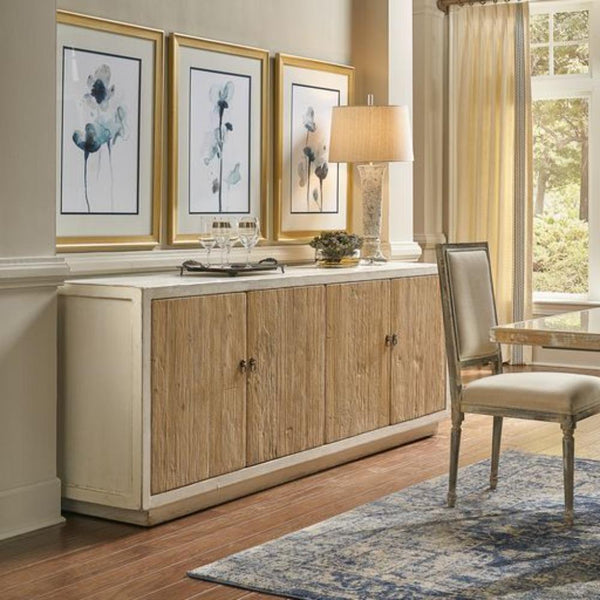 rustic white natural TV stand