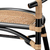 black natural rattan chair cane seat contemporary