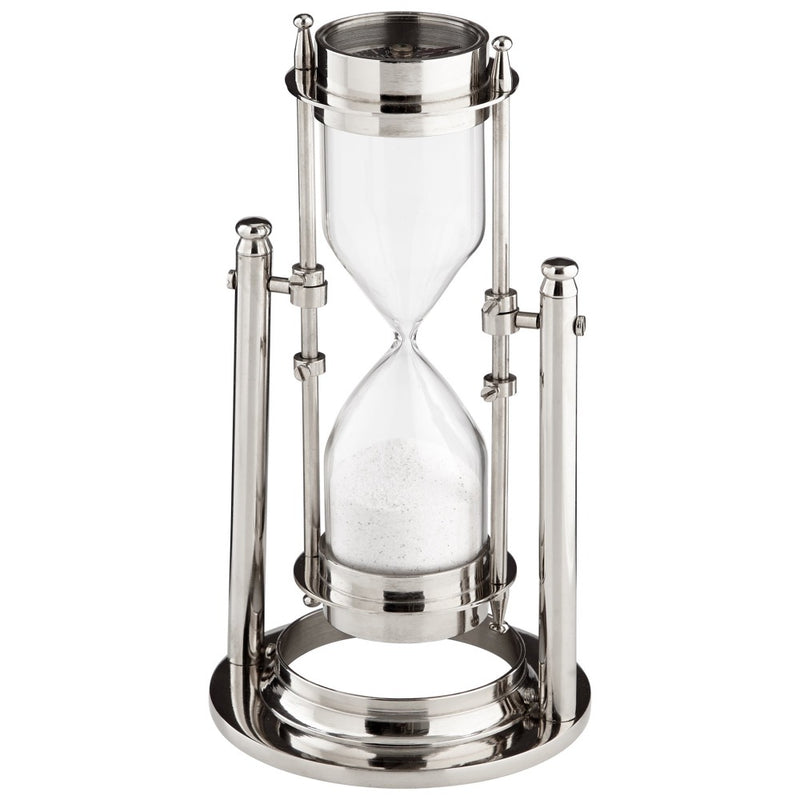 sands of time shelf decor nickel brass 