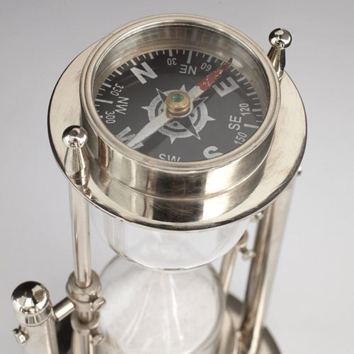 sands of time shelf decor nickel brass 