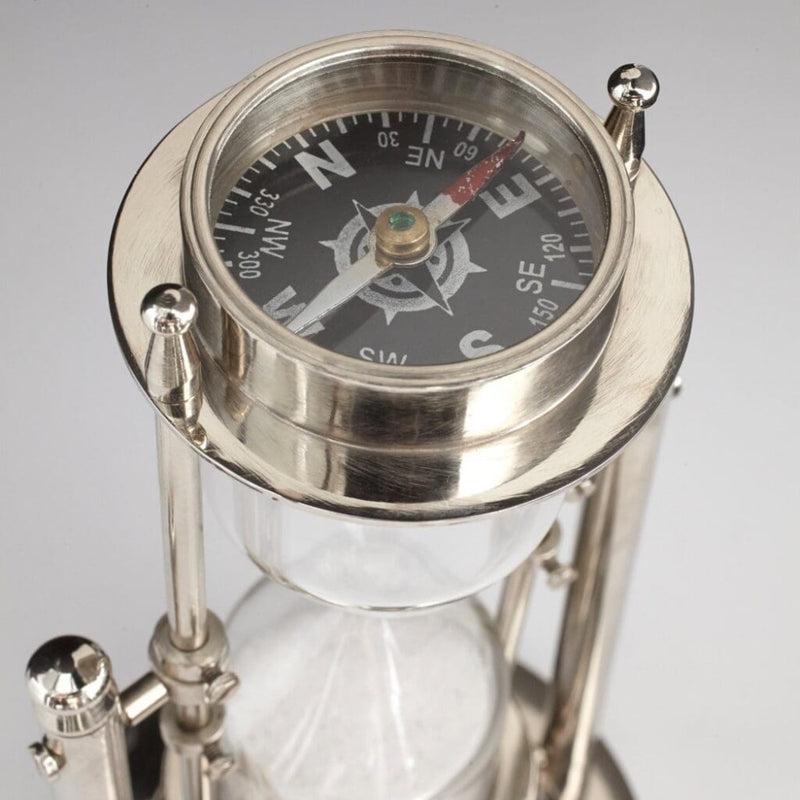 sands of time shelf decor nickel brass 